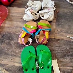 Set of three bundle of three size 5 little girls shoes